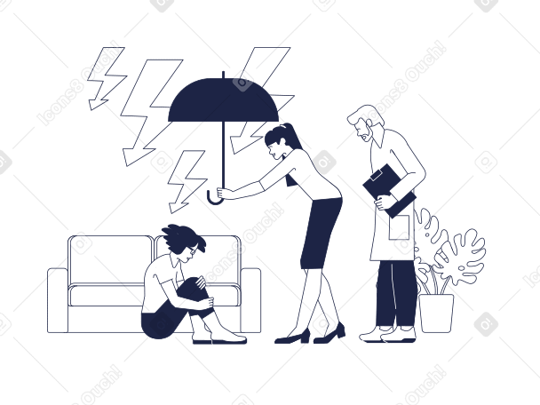 Mental Health Illustration in PNG, SVG