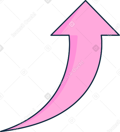 pink up arrow Illustration in PNG, SVG