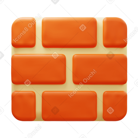 3D brick wall PNG、SVG