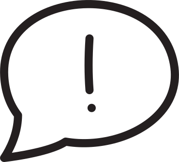 Speech bubble with exclamation mark PNG, SVG