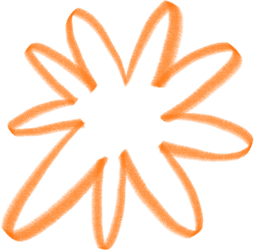 orange linear flower PNG, SVG