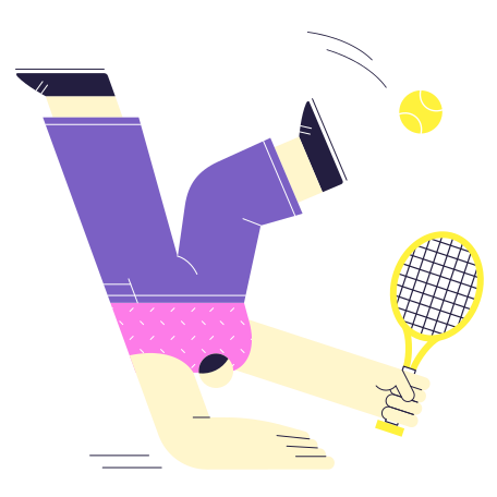 I'm catching it! Illustration in PNG, SVG