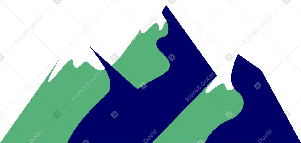 Заснеженные горы в PNG, SVG