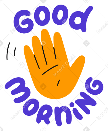 Hand And Lettering Good Morning のpngとsvgでのイラスト
