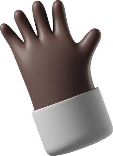 Mano de piel negra saludando hola PNG, SVG