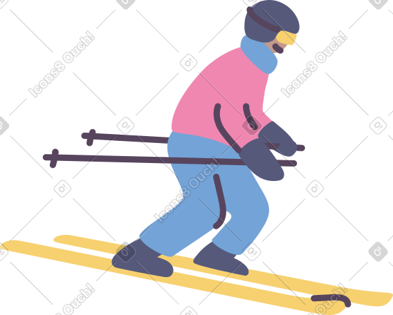 skier PNG, SVG