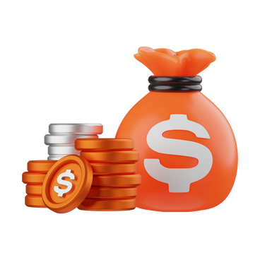 Bag and coins PNG, SVG