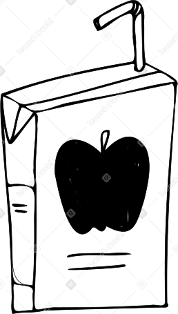 Jus de pomme dans une boîte en carton PNG, SVG