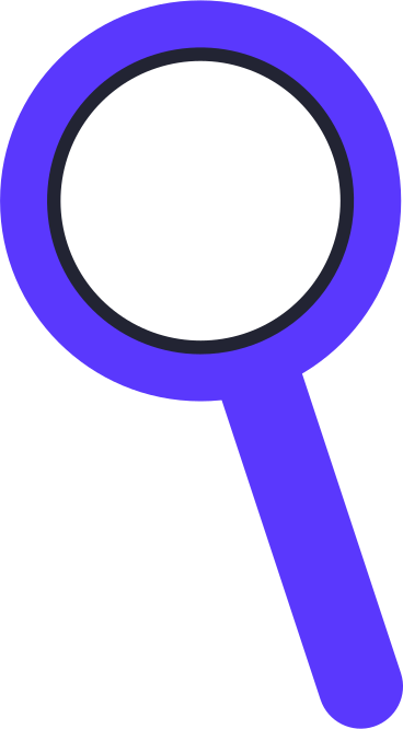 blue magnifier PNG, SVG