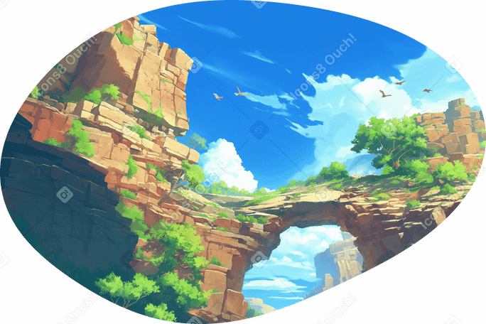 canyon and blue sky background PNG, SVG