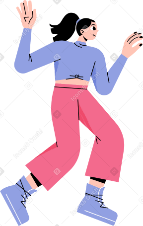 woman dancing Illustration in PNG, SVG