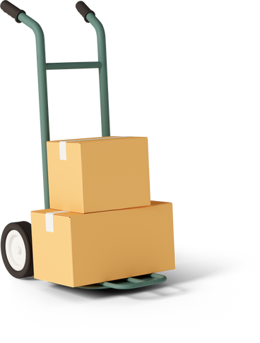 trolley with boxes PNG, SVG