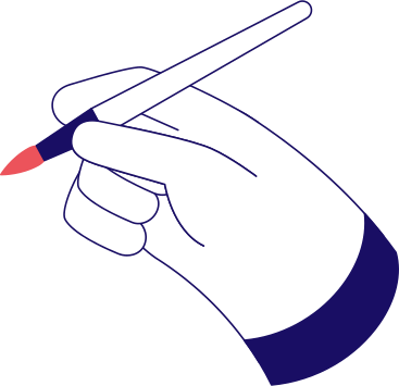 Hand holding brush PNG, SVG