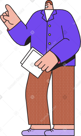 businessman with papers PNG, SVG