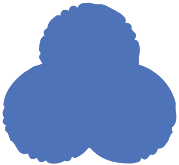 Blue trefoil PNG, SVG