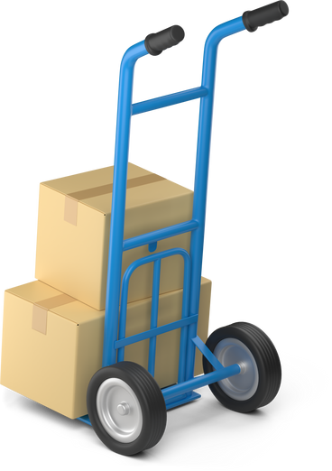 hand trolley rear view PNG, SVG