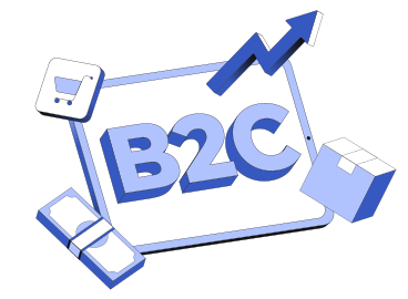 Lettering b2c con scatola della spesa, grafico e testo del carrello PNG, SVG