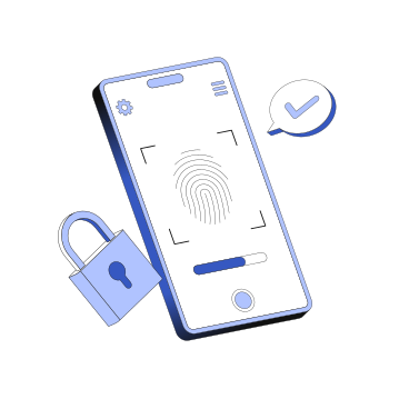Phone fingerprint verification PNG, SVG