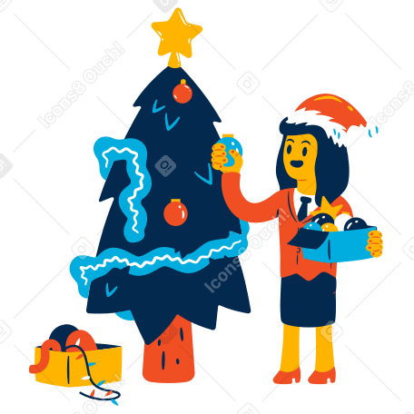 Christmas tree decoration Illustration in PNG, SVG