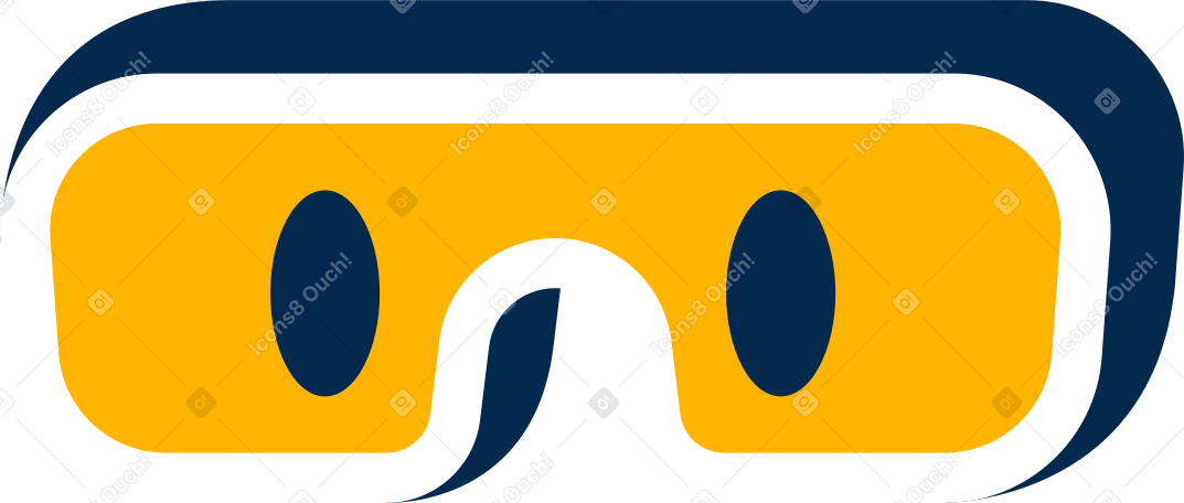 face hazmat glasses Illustration in PNG, SVG
