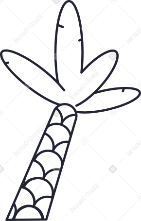 palm white Illustration in PNG, SVG