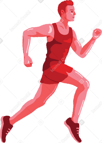 man running Illustration in PNG, SVG
