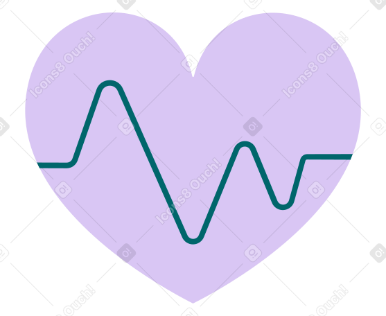 Illustrazione animata Battito cardiaco in GIF, Lottie (JSON), AE