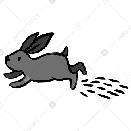 rabbit running PNG, SVG