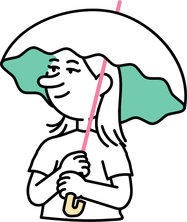 Donna con ombrello PNG, SVG