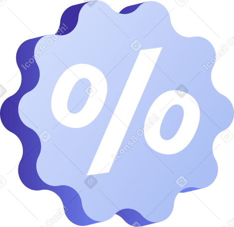 object with percent PNG, SVG