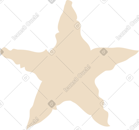 beige star shape PNG, SVG