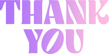 lettering gradient thank you PNG, SVG