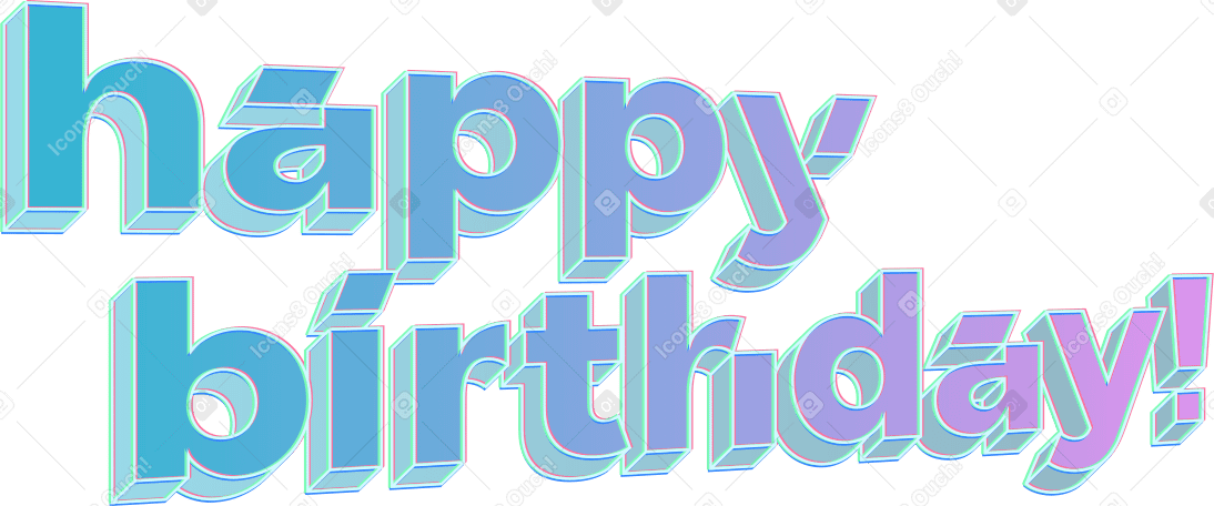 text happy birthday lettering PNG, SVG