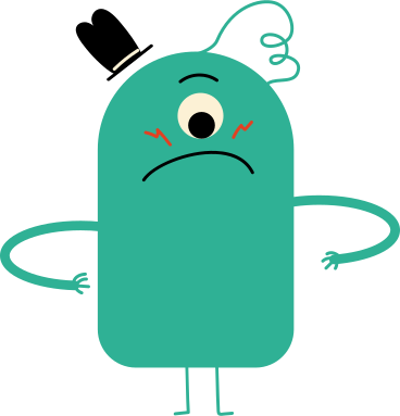 green character looks down PNG, SVG