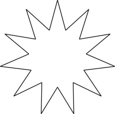 eleven pointed star PNG, SVG