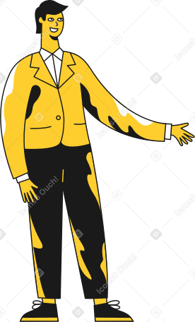 standing businessman Illustration in PNG, SVG