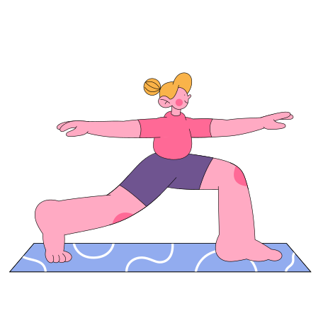 Illustration La fille fait du yoga aux formats PNG, SVG