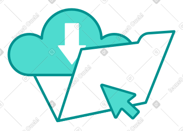 Scarica file dall'archiviazione cloud PNG, SVG