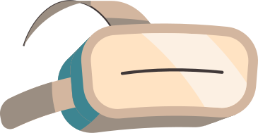 Beige virtual reality glasses PNG、SVG