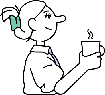 Woman drinking tea PNG, SVG