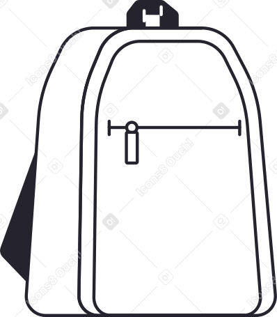 white backpack Illustration in PNG, SVG