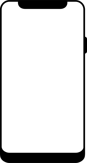Big white mobile phone with button PNG, SVG
