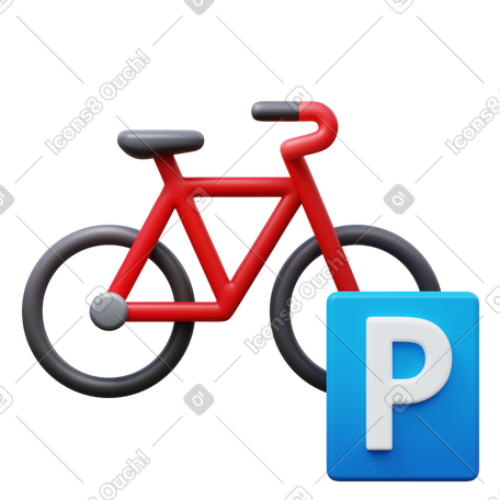 3D bike parking PNG, SVG