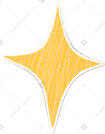 one yellow star Illustration in PNG, SVG