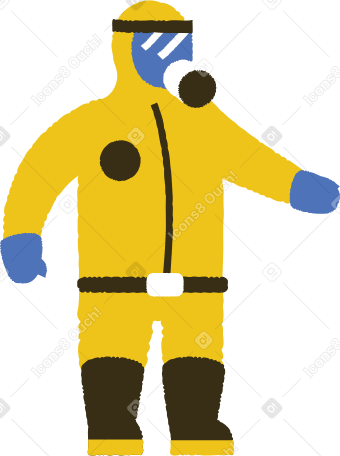 man in protective suit Illustration in PNG, SVG