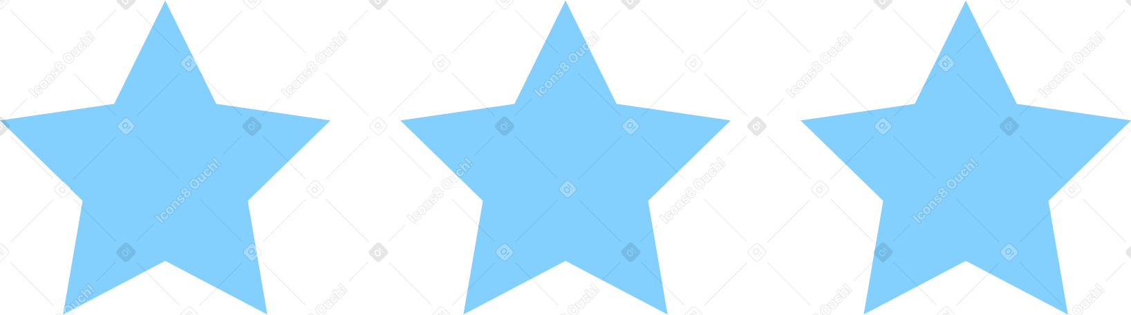 tres estrellas PNG, SVG