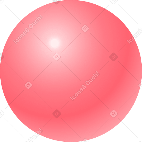 Красный глянцевый шар в PNG, SVG