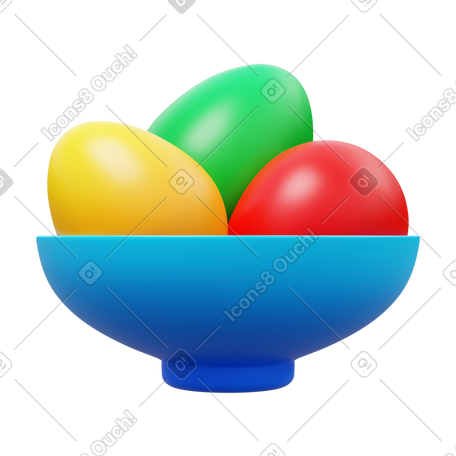 3D easter eggs PNG, SVG