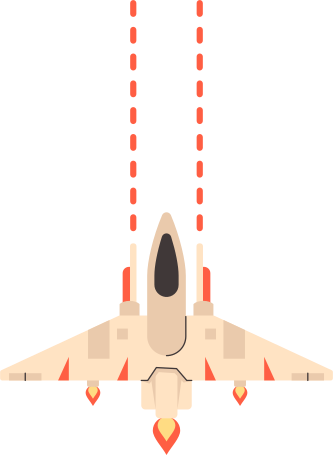gaming fighter plane Illustration in PNG, SVG