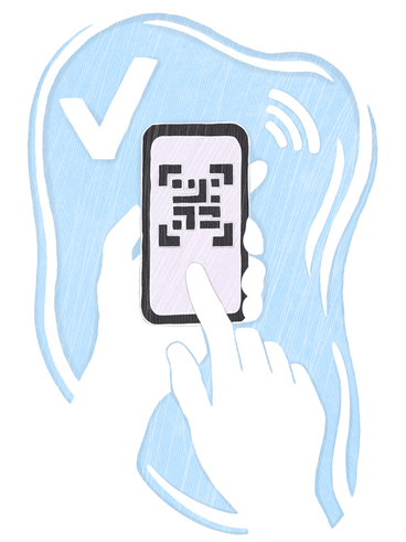 Contactless payment by phone using a qr-code PNG, SVG